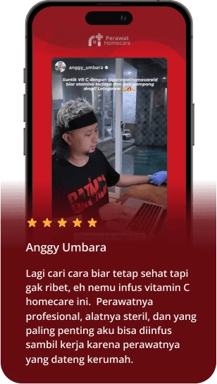 Testimoni Anggy Umbara setelah menggunakan layanan Perawathomecare